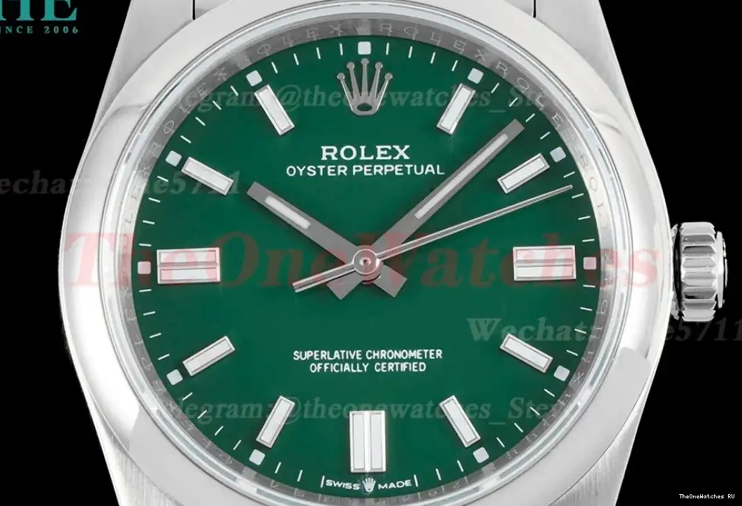 Stk KRF Oyster Perpetual A2824 SS 36mm 126000 Green SS 0624